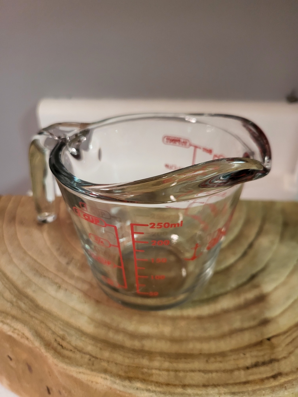 Anchor Hocking Clear Glass Measuring Cup with Red Markings